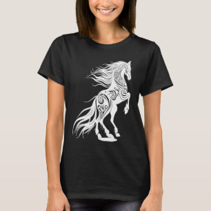Schönes Pferd Vektor Wildtier Sport Reiten Fan Lie T-Shirt