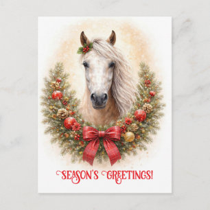 Schönes Pferd Weihnachtsgrüße Postkarte