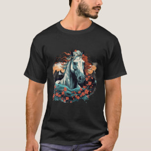 Schönes Pferd wild Idee Kreative Inspiration Gra T-Shirt