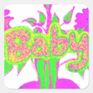 Schönes Phantastisches Baby Pink Inspiration Blume Quadratischer Aufkleber