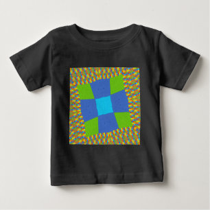 Schönes Phantastisches blaues Cyan Kunstdruckdesig Baby T-shirt