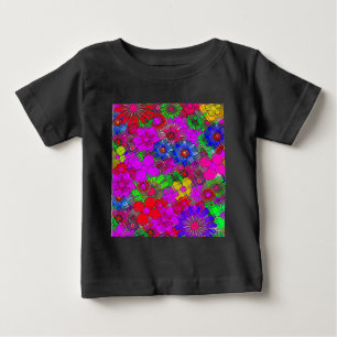 Schönes Phantastisches Blumenmuster Baby T-shirt