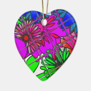 Schönes Phantastisches Blumenmuster Keramik Ornament