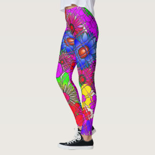 Schönes Phantastisches Blumenmuster Leggings