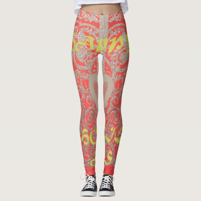 Schönes phantastisches Design für Glitzer Leggings (Vorderseite)