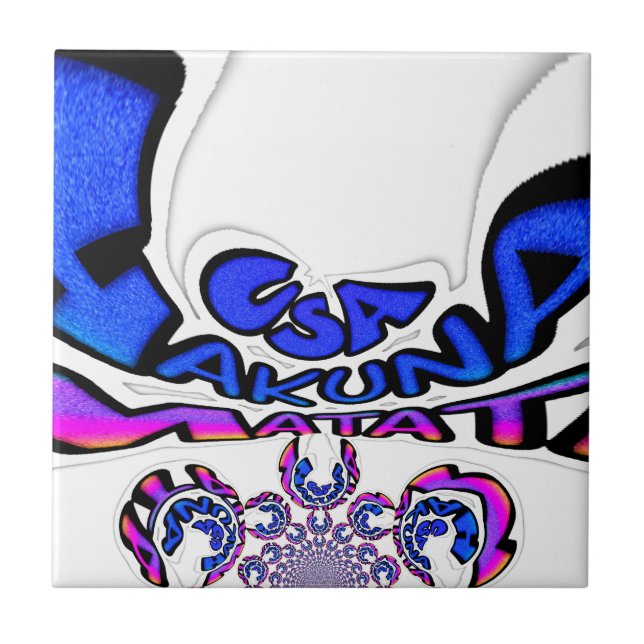 Schönes, Phantastisches Design von USA Fun Text Ar Fliese (Vorderseite)