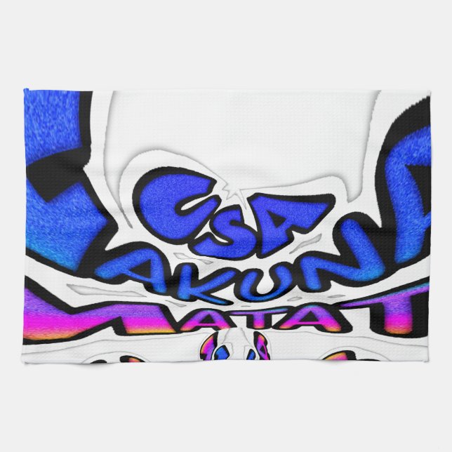 Schönes, Phantastisches Design von USA Fun Text Ar Geschirrtuch (Horizontal)