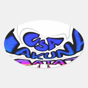 Schönes, Phantastisches Design von USA Fun Text Ar Ovaler Aufkleber