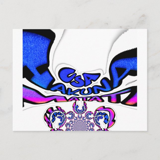 Schönes, Phantastisches Design von USA Fun Text Ar Postkarte (Vorderseite)