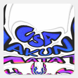 Schönes, Phantastisches Design von USA Fun Text Ar Quadratischer Aufkleber