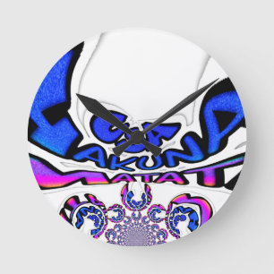 Schönes, Phantastisches Design von USA Fun Text Ar Runde Wanduhr