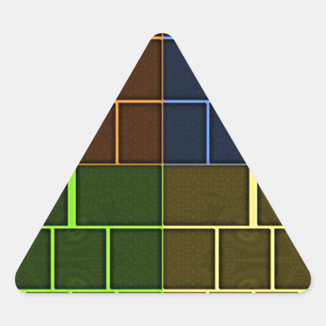Schönes Phantastisches geometrisches Design Dreieckiger Aufkleber (Vorderseite)