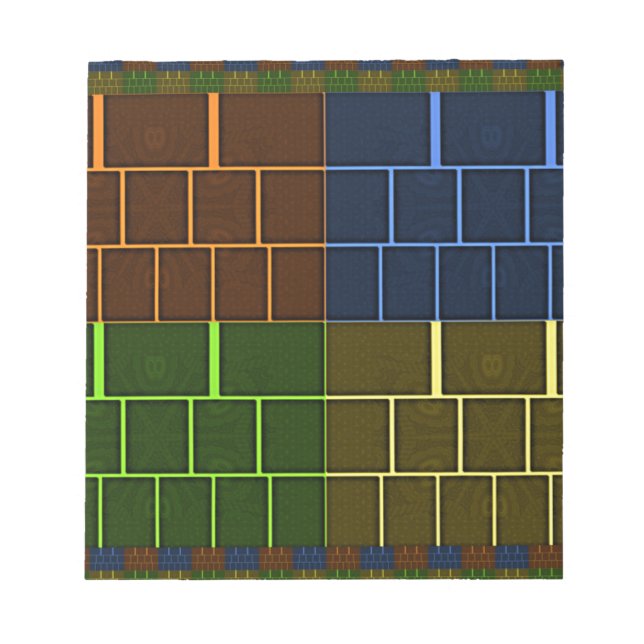 Schönes Phantastisches geometrisches Design Notizblock (Vorderseite)