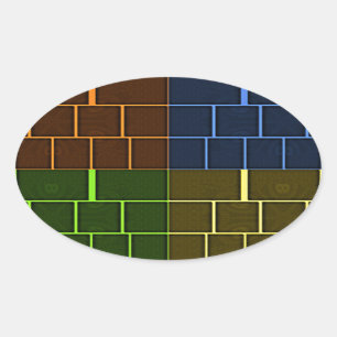 Schönes Phantastisches geometrisches Design Ovaler Aufkleber