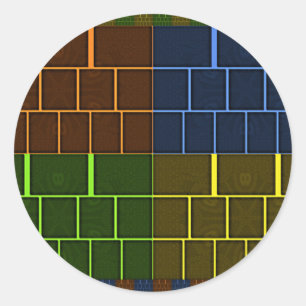 Schönes Phantastisches geometrisches Design Runder Aufkleber