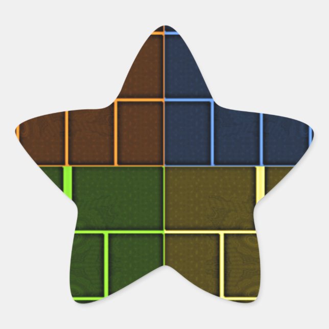 Schönes Phantastisches geometrisches Design Stern-Aufkleber (Vorderseite)