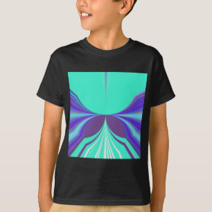 Schönes phantastisches Lila Cyan Motiv Design T-Shirt