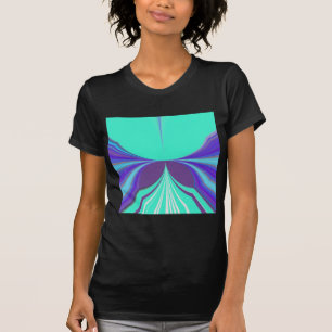 Schönes phantastisches Lila Cyan Motiv Design T-Shirt