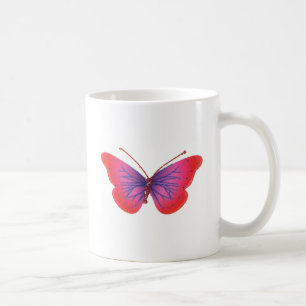 Schönes Phantastisches Rosa und lila Schmetterling Tasse
