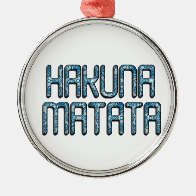 Schönes phantastisches Swahili-Textquotendesign Silbernes Ornament (Vorne)