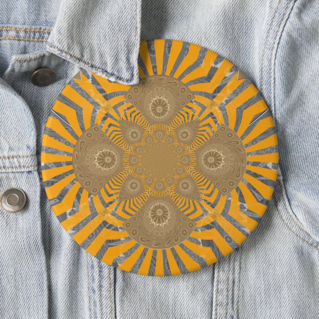 Schönes, phantastisches symmetrisches Musterdesign Button (Beispiel)