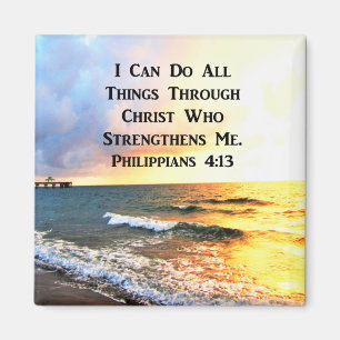 SCHÖNES PHILIPPIANS 4:13 SCRIPTURE-FOTO MAGNET