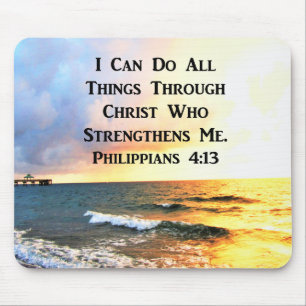SCHÖNES PHILIPPIANS 4:13 SCRIPTURE-FOTO MOUSEPAD