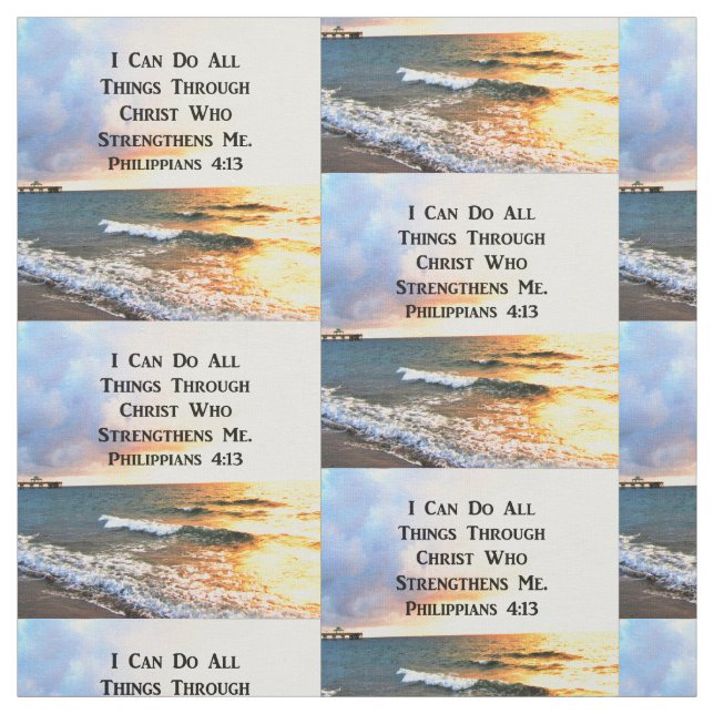 SCHÖNES PHILIPPIANS 4:13 SCRIPTURE-FOTO STOFF (Muster)