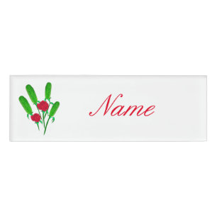 Schönes Pickle Bouquet mit Rose Thunder_Cove Namenschild