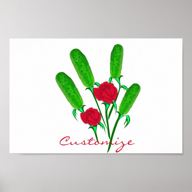 Schönes Pickle Bouquet mit Rose Thunder_Cove Poster (Vorne)