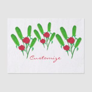 Schönes Pickle Bouquet mit Rose Thunder_Cove Seidenpapier