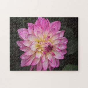 Schönes Pink Dahlia Blume Puzzle