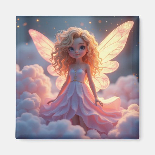 Schönes PInk Fairy Magnet (Vorne)