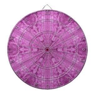 Schönes Pink Girl Lace Kaleidoscope Muster Dartscheibe