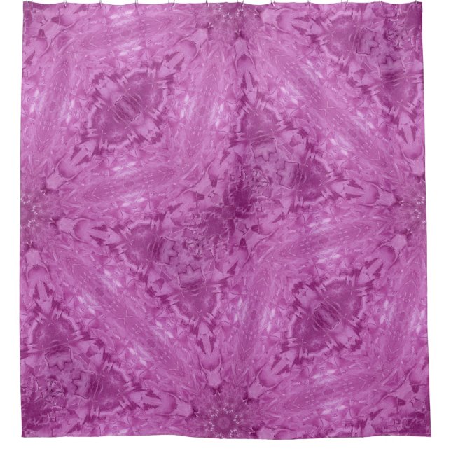 Schönes Pink Girl Lace Kaleidoscope Muster Duschvorhang (Vorderseite)
