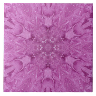 Schönes Pink Girl Lace Kaleidoscope Muster Fliese