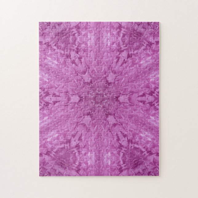 Schönes Pink Girl Lace Kaleidoscope Muster Puzzle (Vertikal)