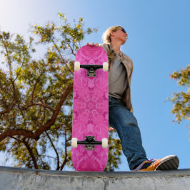 Schönes Pink Girl Lace Kaleidoscope Muster Skateboard