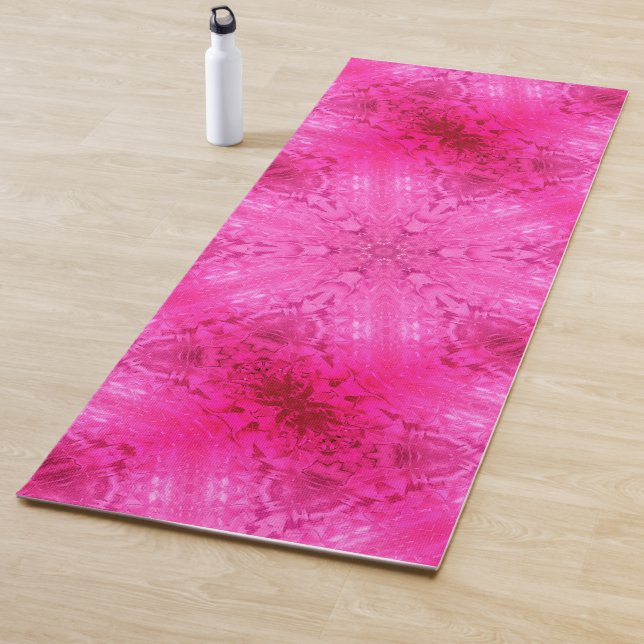 Schönes Pink Girl Lace Kaleidoscope Muster Yogamatte (Beispiel)