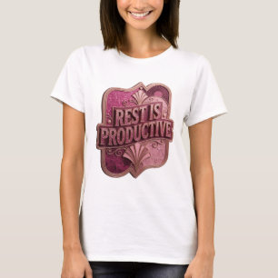 Schönes Pink REST IST PRODUKTIV Statement T-Shirt