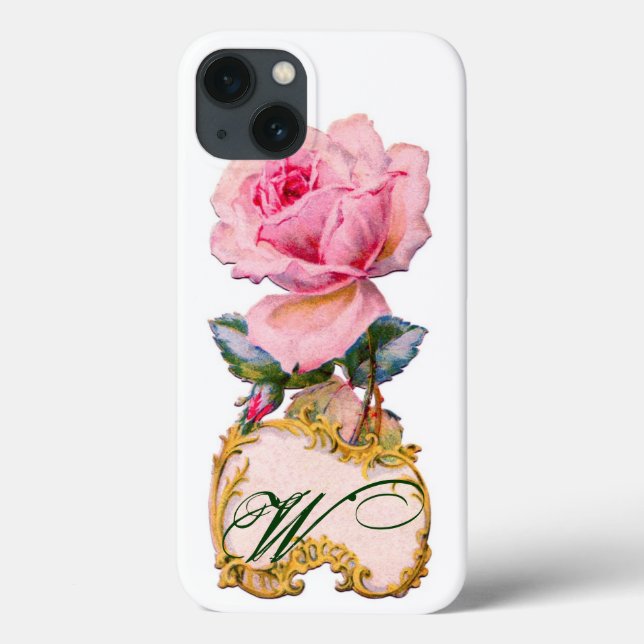 SCHÖNES PINK ROSE MONOGRAMM Case-Mate iPhone HÜLLE (Rückseite)