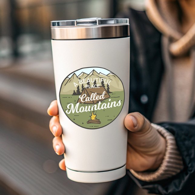 Schönes Place Mountain Camping | Die Aufkleber (A Beautiful Place Called Mountains Sticker)