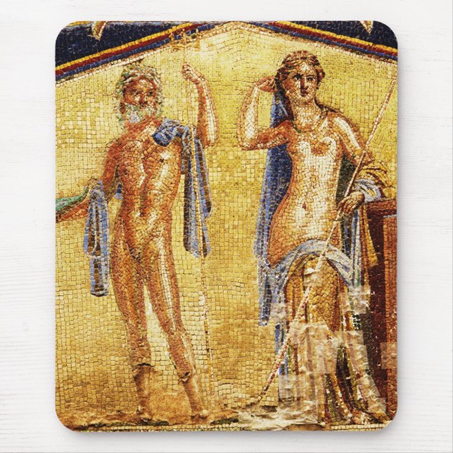 SCHÖNES Pompeji-Mosaik Mousepad (Vorne)