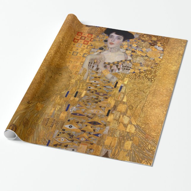 Schönes Portrait einer Dame von Gustav Klimt, Deko Geschenkpapier (Ungerollt)