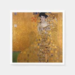 Schönes Portrait einer Dame von Gustav Klimt, Deko Serviette
