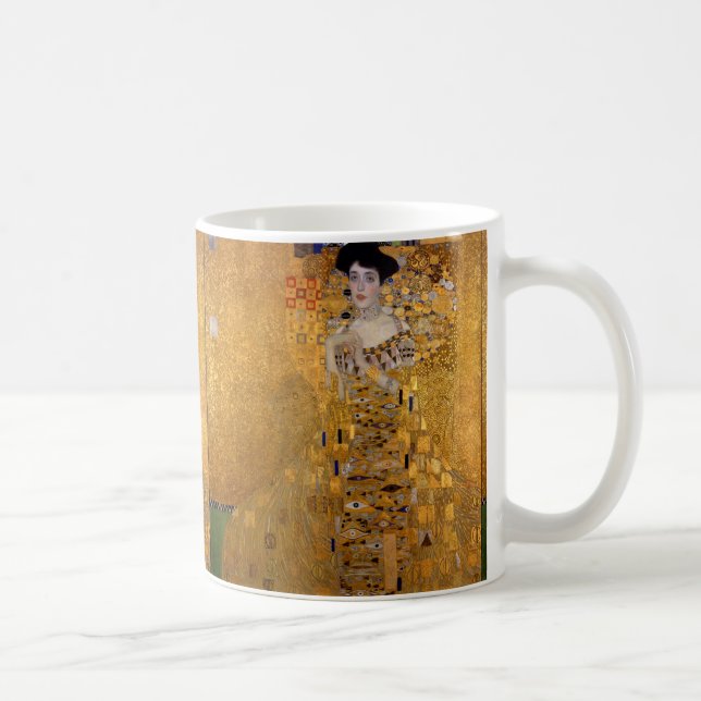 Schönes Portrait einer Dame von Gustav Klimt, Deko Tasse (Rechts)