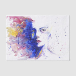 Schönes Portraitbild Abstrakt Seidenpapier