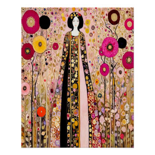 Schönes Poster im Stil von Gustav Klimt
