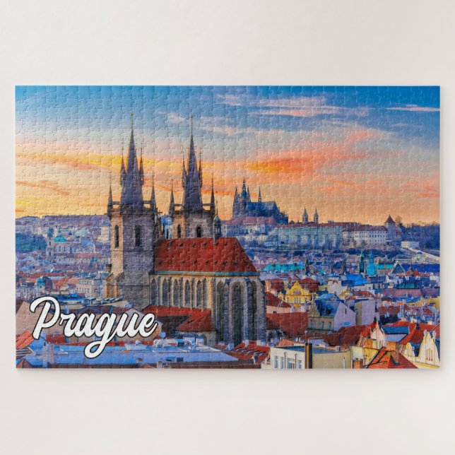 Schönes Prag, Tschechische Republik Puzzle (Horizontal)