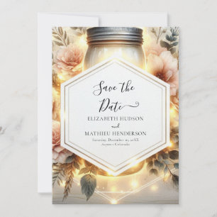 Schönes Printable Mason Jar Wedding Save The Date
